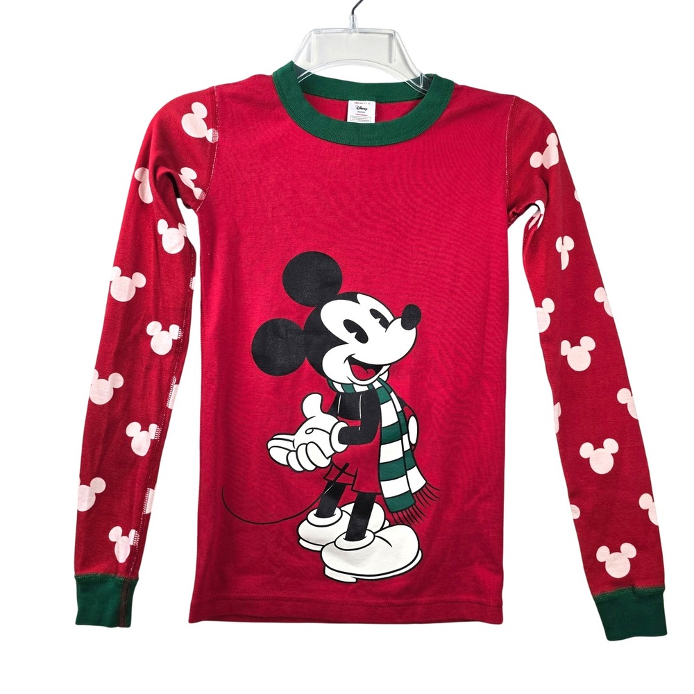 Hanna Andersson Disney Mickey Mouse Pajama Top Red Kids Size 12 EU 150cm
